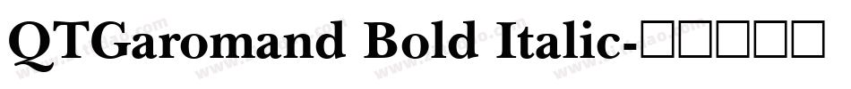 QTGaromand Bold Italic字体转换